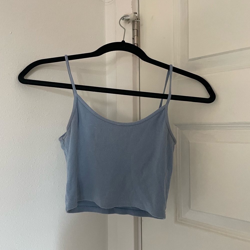 Brandy Melville Blue Crop Tank Top